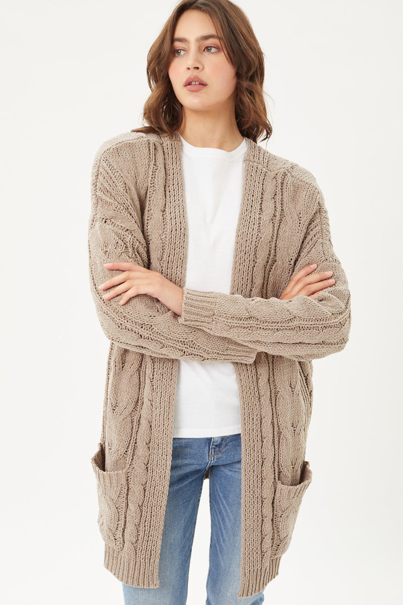 Chunky chenille cardigan outlet