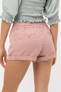 Linen Shorts - Mauve
