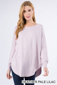 Dreamers Boat Neck Sweater - Lilac